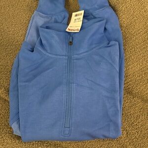 Dansk Blue Ribbed Knit Top